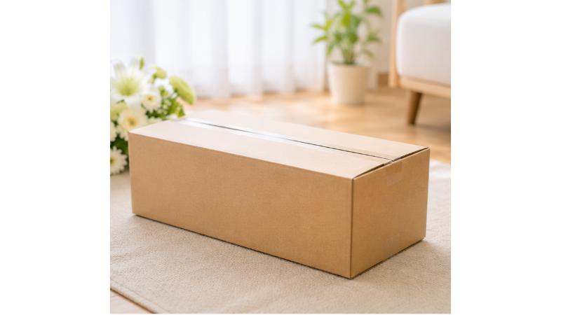 部屋に置かれた大きめの段ボール