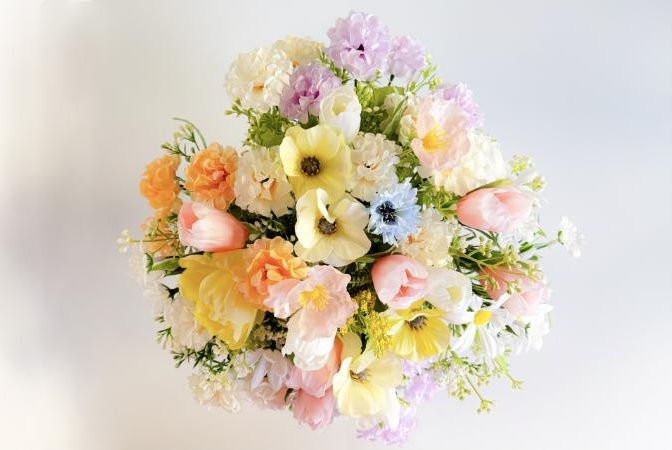パステルカラーの花束
