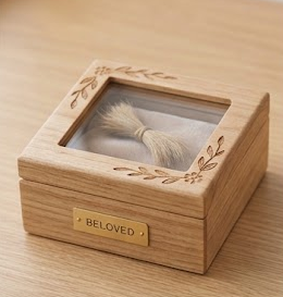 ペット用の木製の遺毛カバー