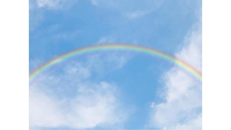 空に掛かる大きな虹の橋